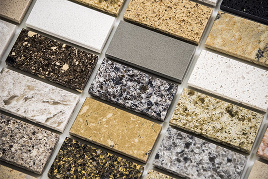 Granite countertop samples colors